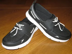 New SPEEDO PORT Black/White BREATHABLE Water Boat DECK SHOES Loafers Women 6