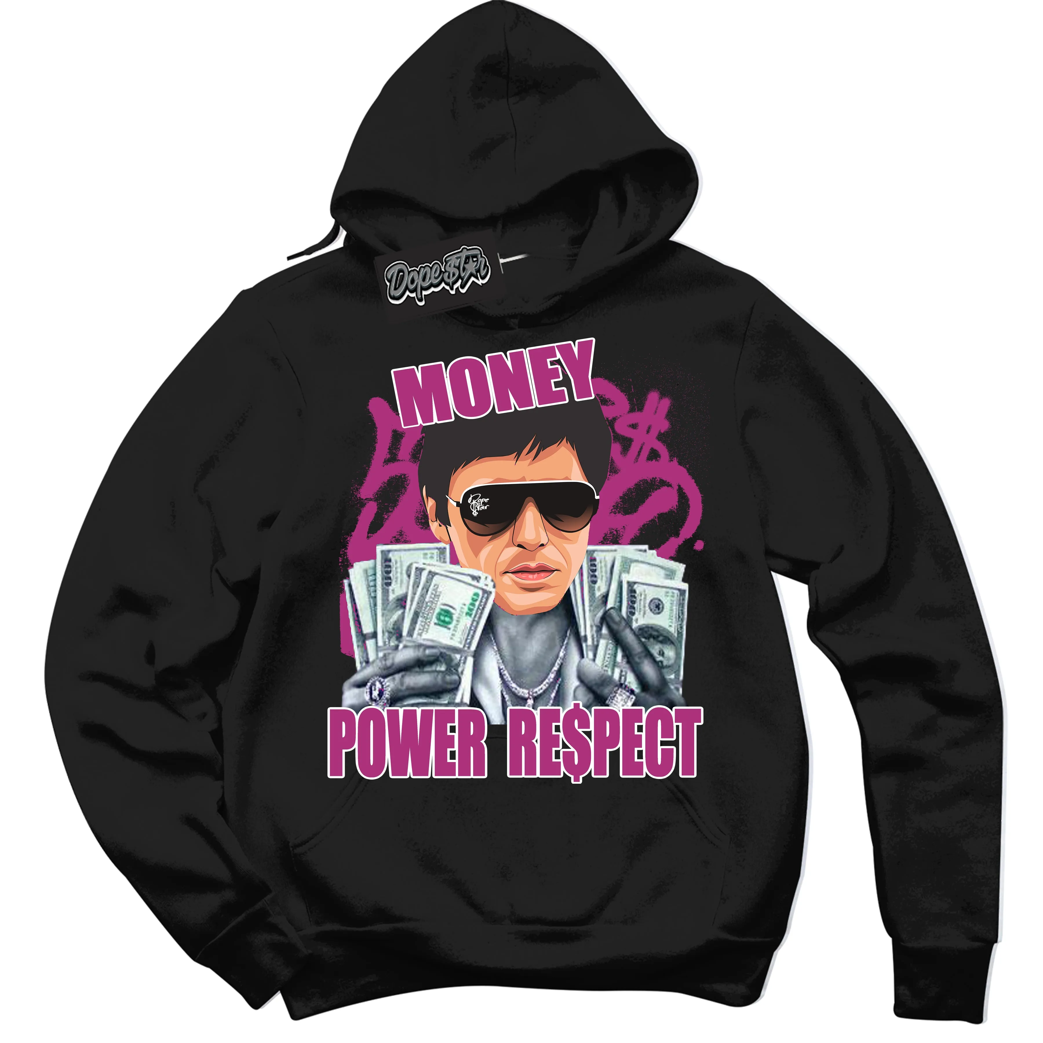 Next Nature Hot Fuchsia Dunk Sneaker Hoodie Tony Montana Graphic