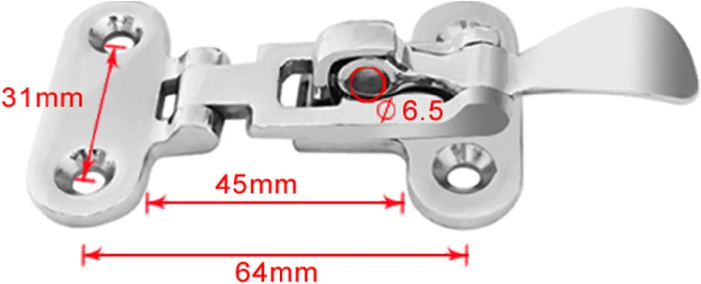 NRC&XRC Heavy Duty 316 Stainless Steel Anti-Rattle Lockable Hold Down CLAMP Latch Locker Hatch Hardware