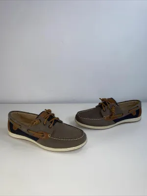 NWOB Sperry Women's Songfish Boat Shoe, Taupe Grey Size 10 - Like New