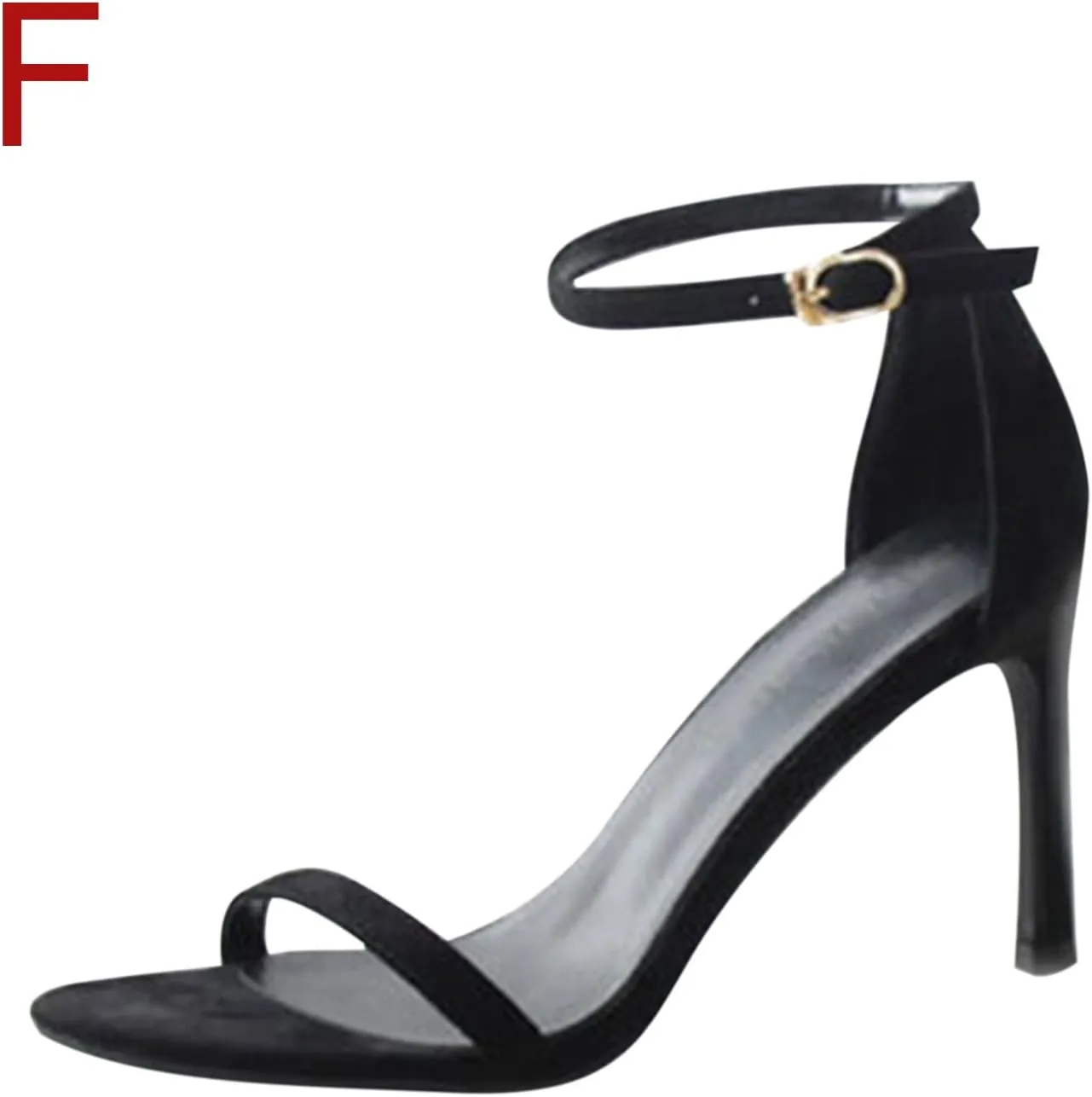 oiangi Womens Glitter Flock Stiletto Sandals Summer Ankle Strap Thin Band Strap Buckle High Heels Sexy Temperament Ladies Casual Shoes Sandalias
