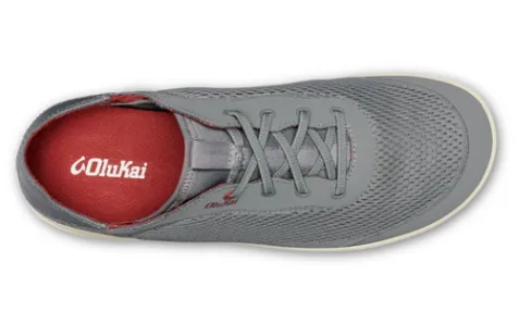 Olukai Poi/Red Ochre Moku Pae Men's No Tie Boat Shoes 10472-25RX
