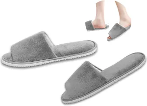 Open Toe Slippers for Guests Men Women Travel Indoor House Non-Disposable Spa Hotel Pedicure Breathable Slippers 4 Pairs
