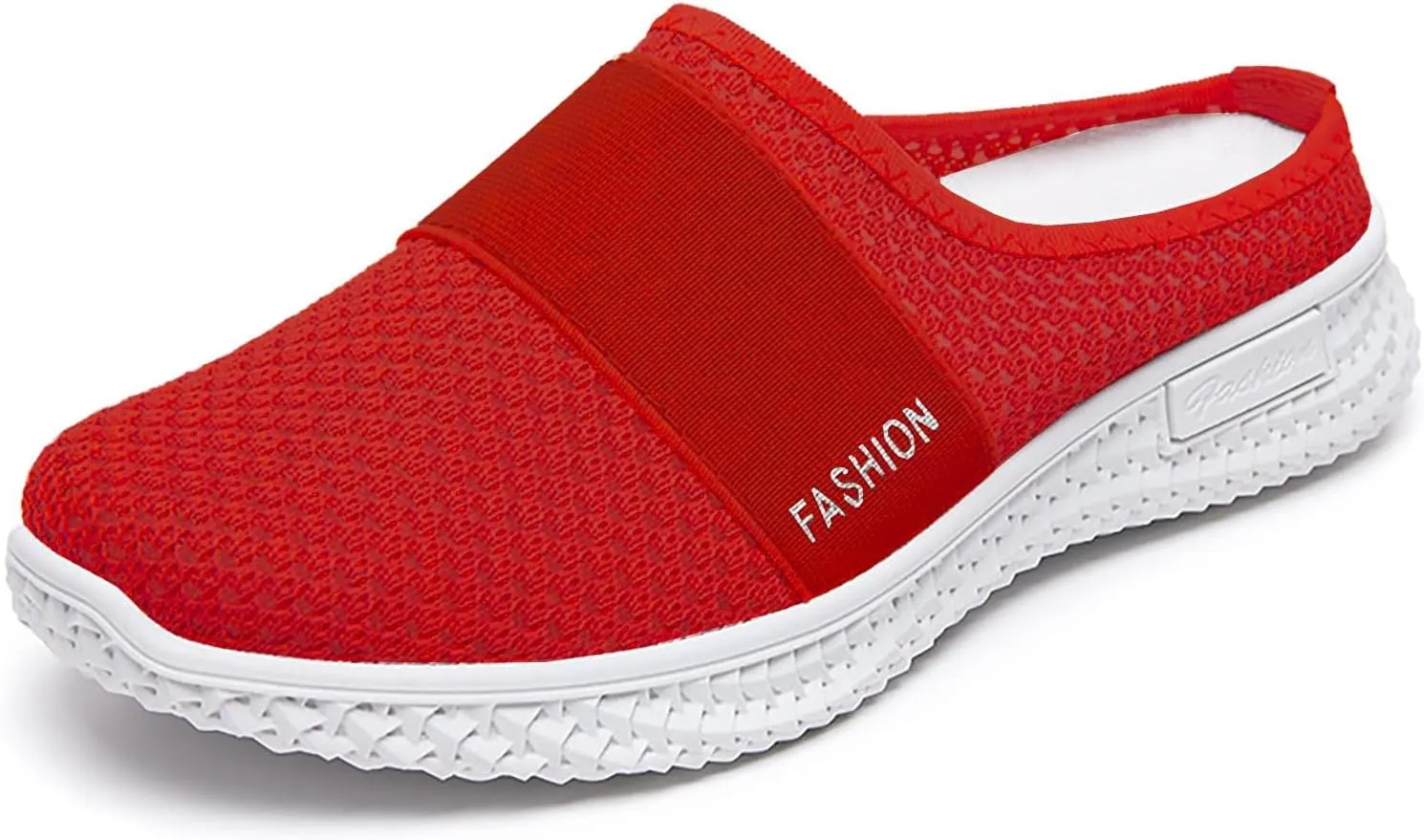 Orthopedic Loafers for Women Summer Breathable Mesh Hollow Out Closed Toe Open Back Slip On Walking Shoes Casual Lightweight Soft Soles Slippers with Arch Support