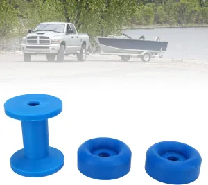 OUKENS Boat Trailer Roller, Fits 1/2 Inch Shaft Blue PVC Bow Boat Trailer Rollers Trailer Wear-Resistant and Waterproof Stop Bow Front Support Roller Keel Roller