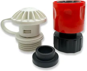 Outboard Quick Connect Flush Kit for Mercury, Suzuki, Yamaha & Honda Boat Engines - Marine Flush Adapter with Cowling Gasket Seal & Quick Connect - UV Stable & Durable Glass Filled Nylon Material