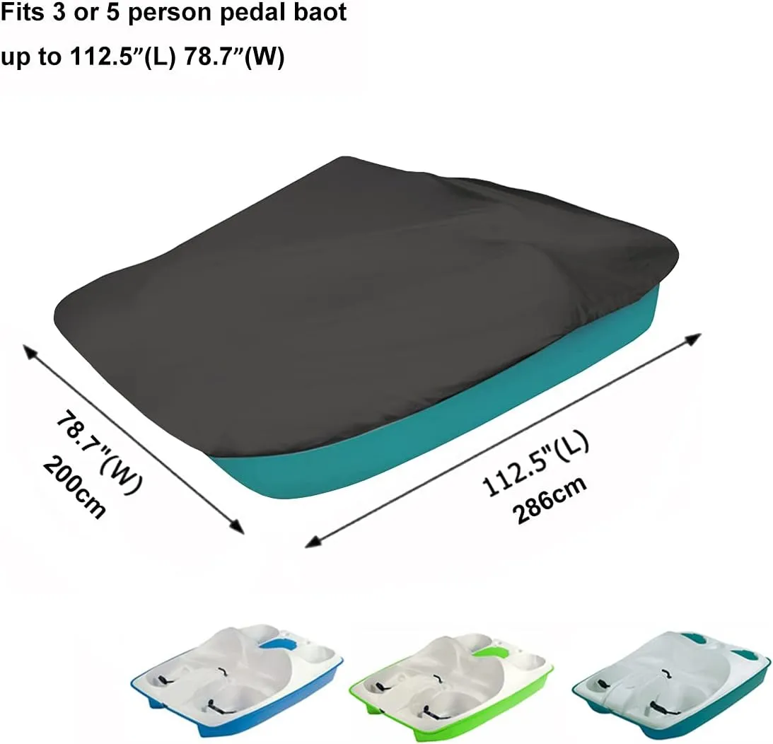 Outdoor Pedal Boat Cover 3 or 5 Person Paddle Boat Protector 210D Oxford Fabric Waterproof Dust-Proof UV Protection 112.5" L X 78.7" W,Beige