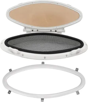 Oval Porthole Window for Boat, Marine Porthole Windowsly, Hatch Window Portlight for Providing Sufficient Naturally Light and Ventilation