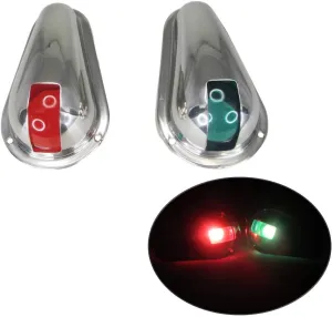 Pactrade Marine Boat Navigation Side Light Pair Vertical Mount Red Green Splashproof