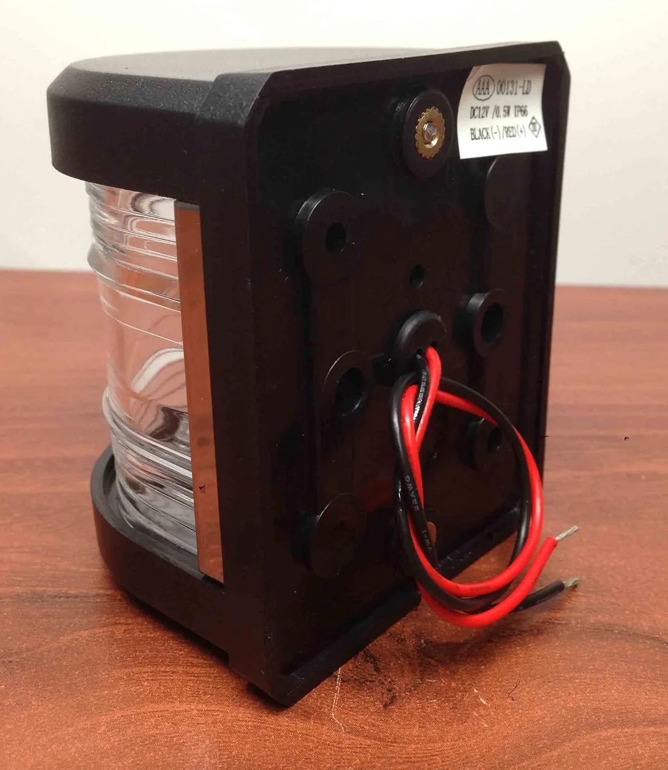 Pactrade Marine Boat Pontoon LED Navigation Light Black ABS Plastic Housing Boats Up to 12M Waterproof IP:66 Surface Mount 2NM (Masthead)