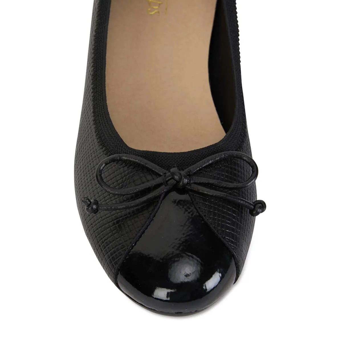 Palm Flat in Black Multi Leather