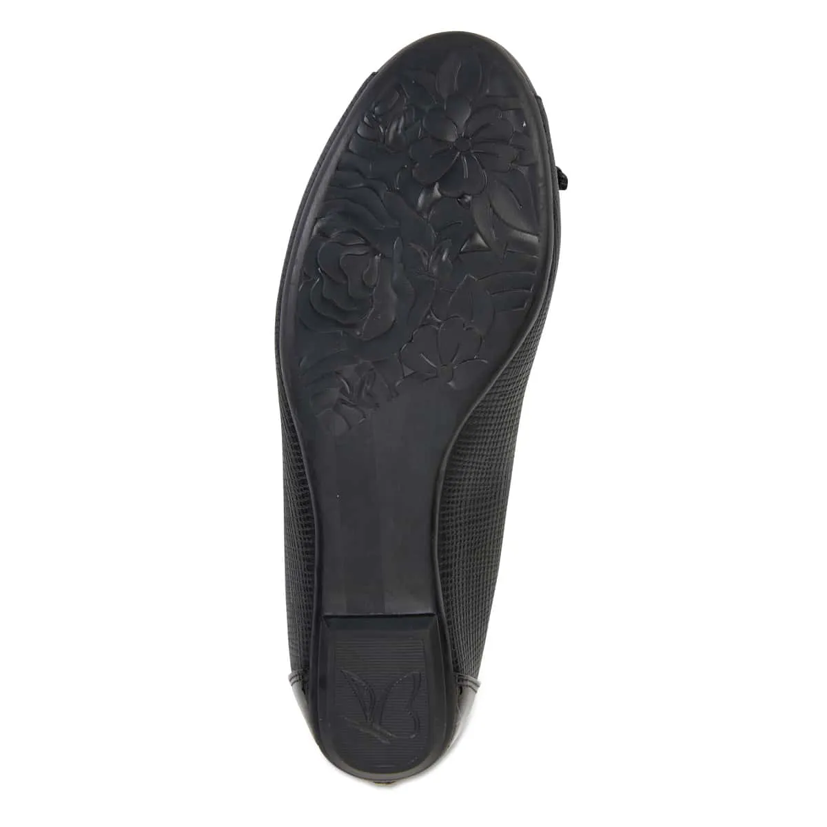 Palm Flat in Black Multi Leather