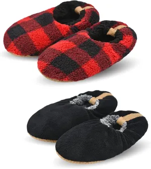 Panda Bros Mens Slipper Socks Low Cut Super Soft Warm Home Sock with Non-Slip Indoor Slipper Shoes Socks