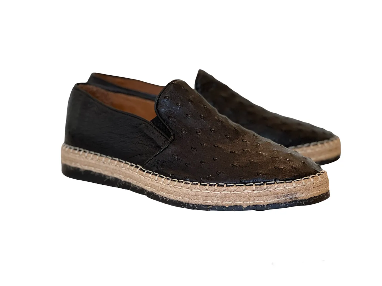 Pelle Line - San Remo Full Genuine Ostrich- Black