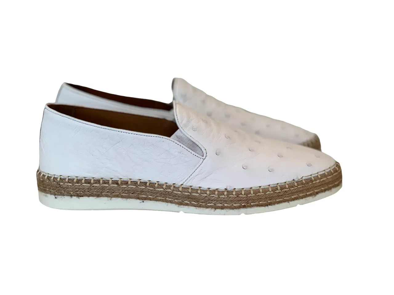 Pelle Line - San Remo Full Genuine Ostrich- White