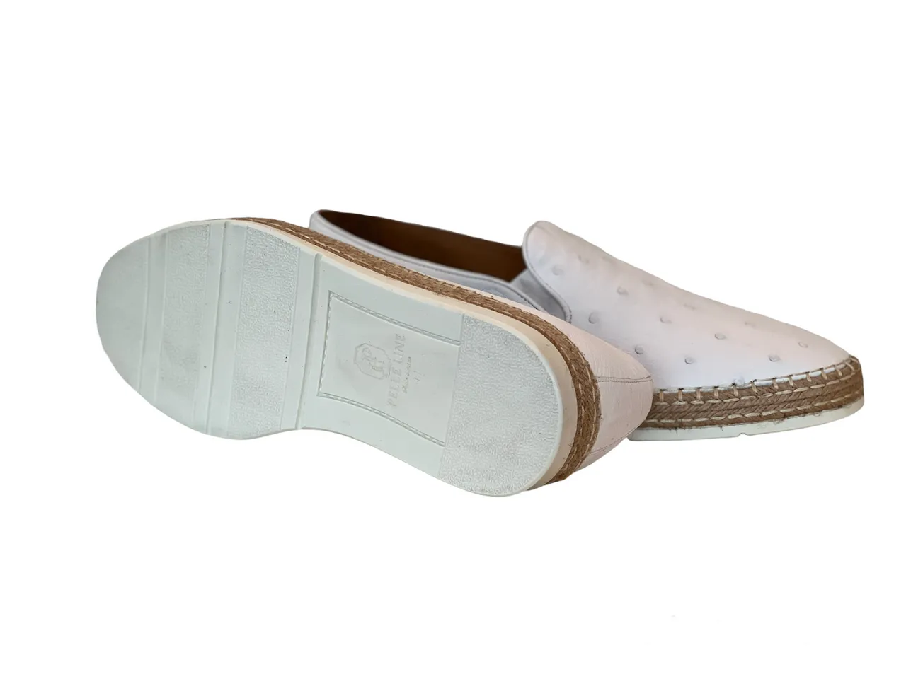 Pelle Line - San Remo Full Genuine Ostrich- White