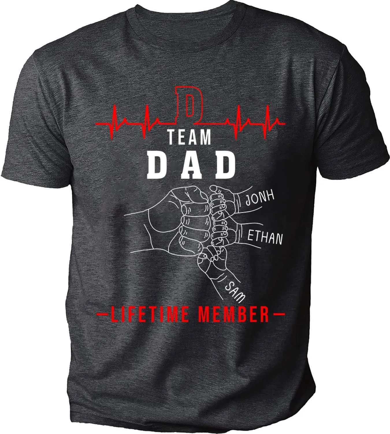 Personalized Team Dad Shirt, Custom Dad Shirts for Men, Dad Shirt Lifetime Member, Personalized Daddy Grandpa Shirt