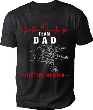 Personalized Team Dad Shirt, Custom Dad Shirts for Men, Dad Shirt Lifetime Member, Personalized Daddy Grandpa Shirt