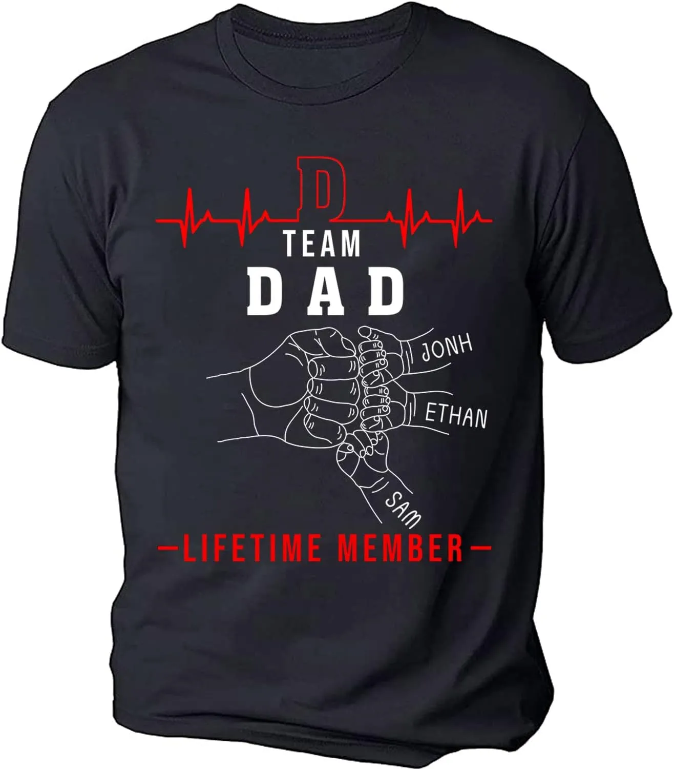 Personalized Team Dad Shirt, Custom Dad Shirts for Men, Dad Shirt Lifetime Member, Personalized Daddy Grandpa Shirt