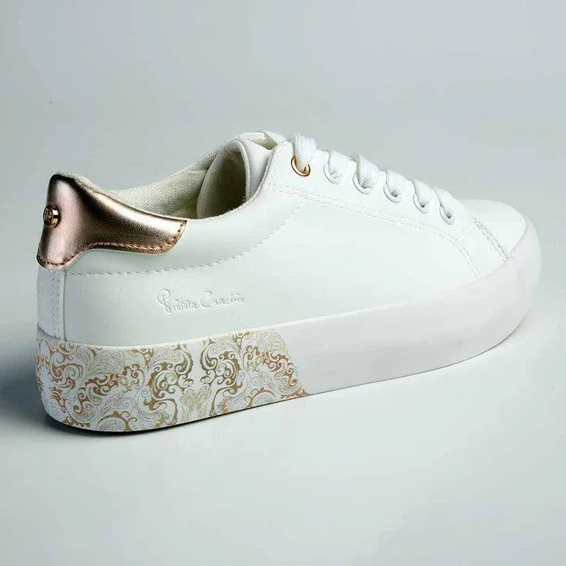 Pierre Cardin Paisley 2 Sneaker - White/Gold