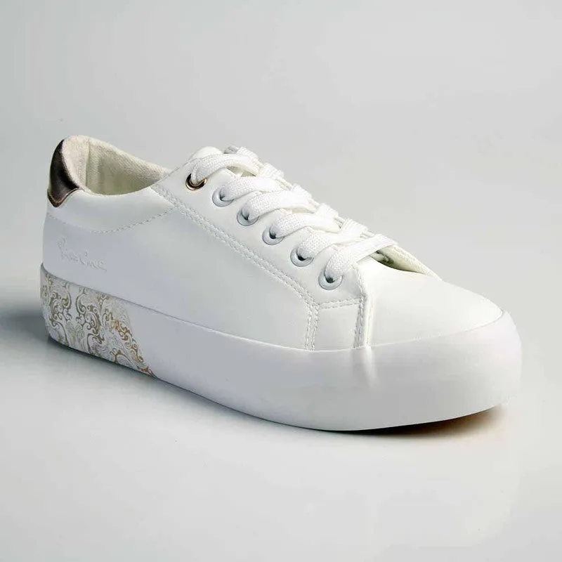 Pierre Cardin Paisley 2 Sneaker - White/Gold