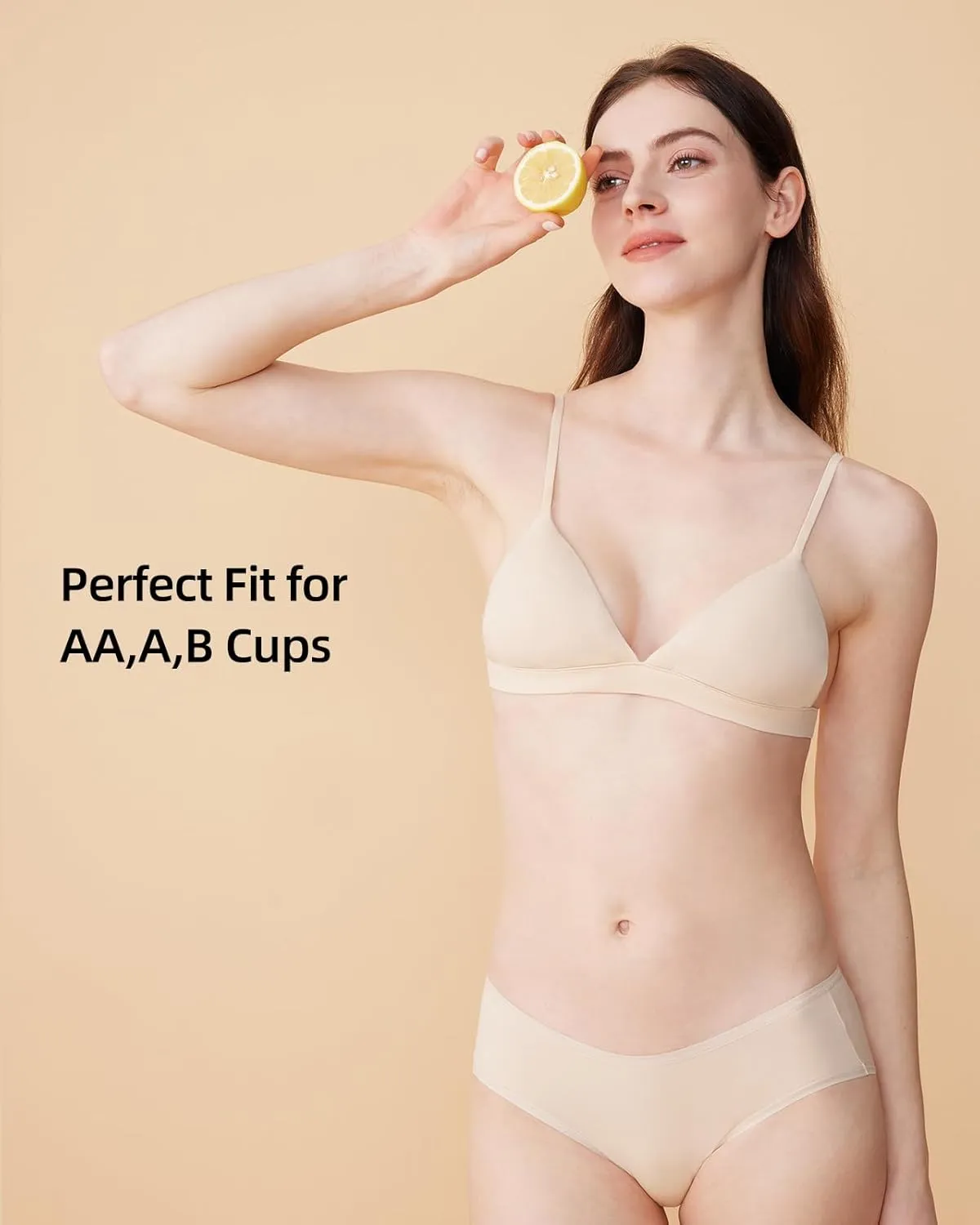 Pima Cotton Modal Bra for Small Chest-Wireless Comfort Bra AA/A/B Cup 30-38 Band Soft Cup for Petite Women 16-40