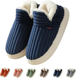 Pluffi Slipper Booties, Cozy Stylish Warm Lining Slippers For Women Men,Thick-Soled Plush Fuzzy House Cloud Slides