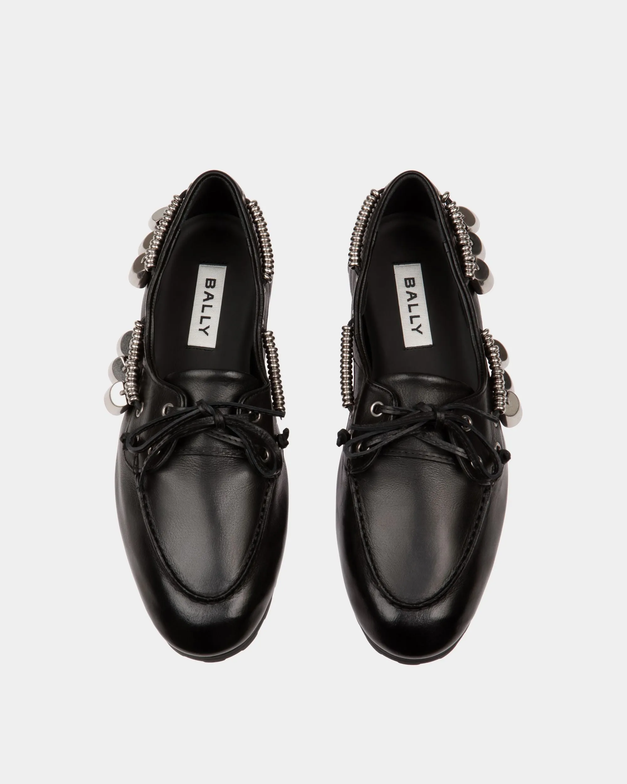 Plume Moccasin In Black Leather