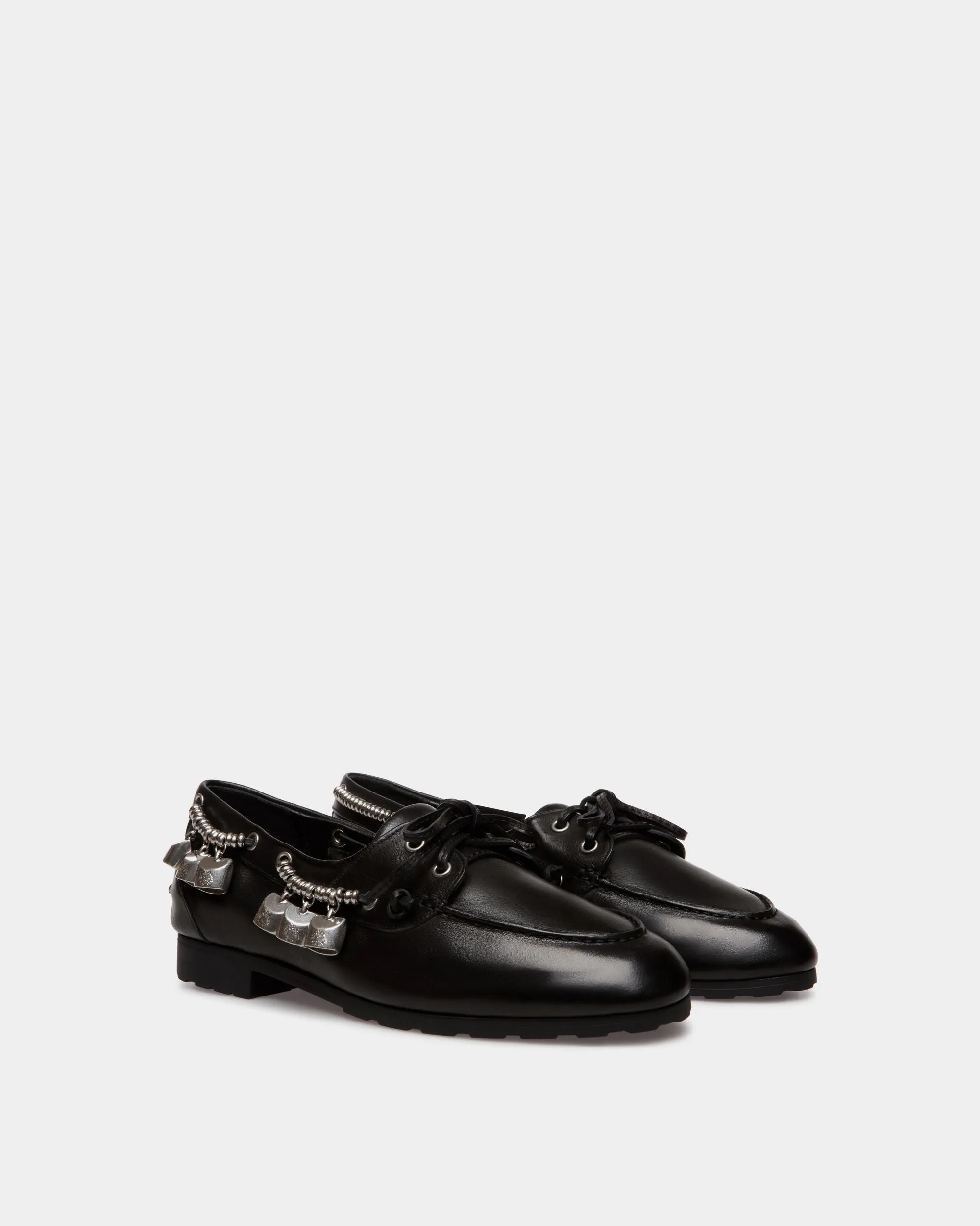 Plume Moccasin In Black Leather