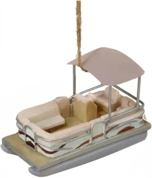 Pontoon Boat Christmas Tree Ornament A0581