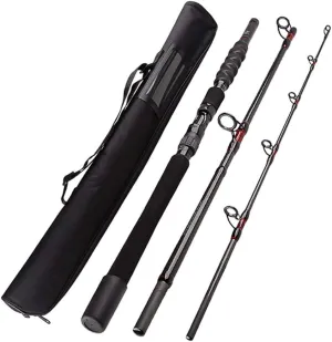 Portable Sea Fishing Rod, with Storage Bag, Carbon Fiber Telescopic Fishing Pole, for Adults Travel Saltwater Freshwater (Size : 2.4m)