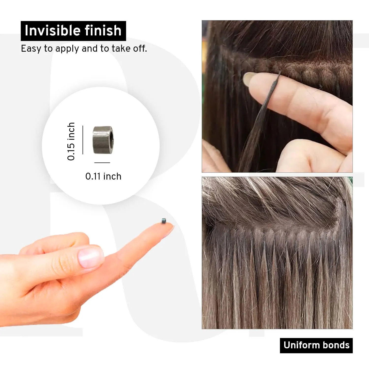 Premium Keratin microcapsules for Hair Extension | Hair Adhesive Beads for Hot Fusion Exclusive Formula by Rosy Fharia Professional use Invisible Finish Uniform Bonds Blends with Natural Hair 25g