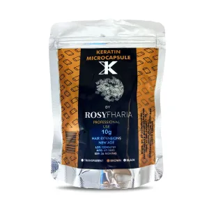 Premium Keratin microcapsules for Hair Extension | Hair Adhesive Beads for Hot Fusion Exclusive Formula by Rosy Fharia Professional use Invisible Finish Uniform Bonds Blends with Natural Hair 25g