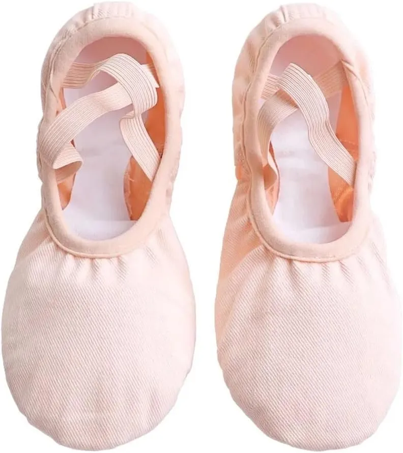 Professional Ballet Shoes Soft Three Split Sole Women Girls Ballerina Dance Shoes Stretch Fabric Mesh Splice Ballet Slippers(Beige,37)