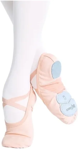 Professional Ballet Shoes Soft Three Split Sole Women Girls Ballerina Dance Shoes Stretch Fabric Mesh Splice Ballet Slippers(Beige,37)