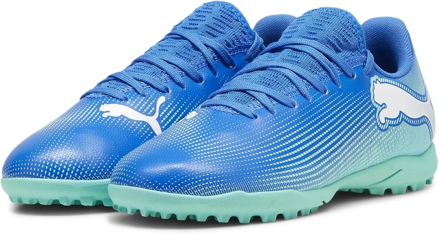 PUMA Future Play Turf Training (Little Big Kid) Sneaker, Hyperlink Blue/Mint White, 2.5 US Unisex