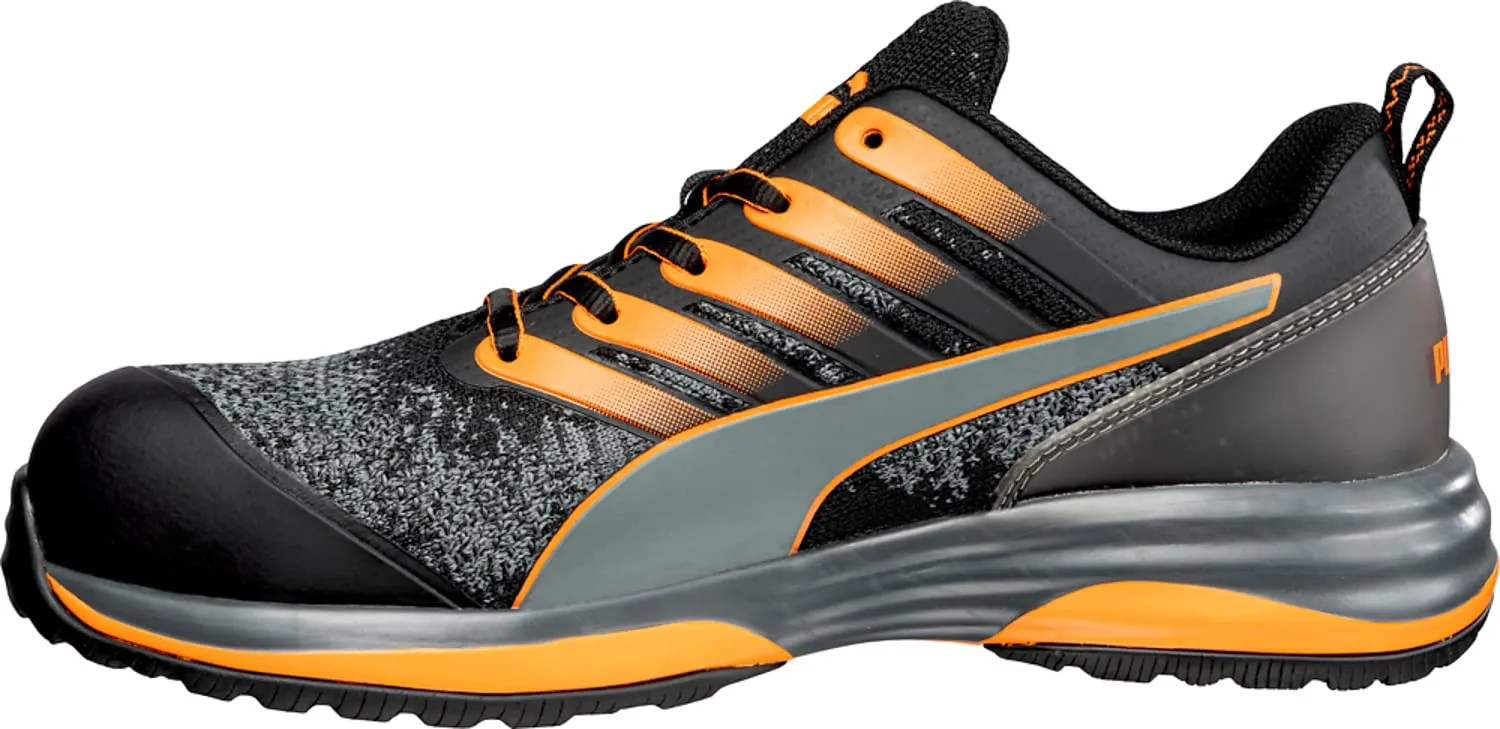 PUMA Men's Charge Sneaker, Black-Orange Eh, 8.5