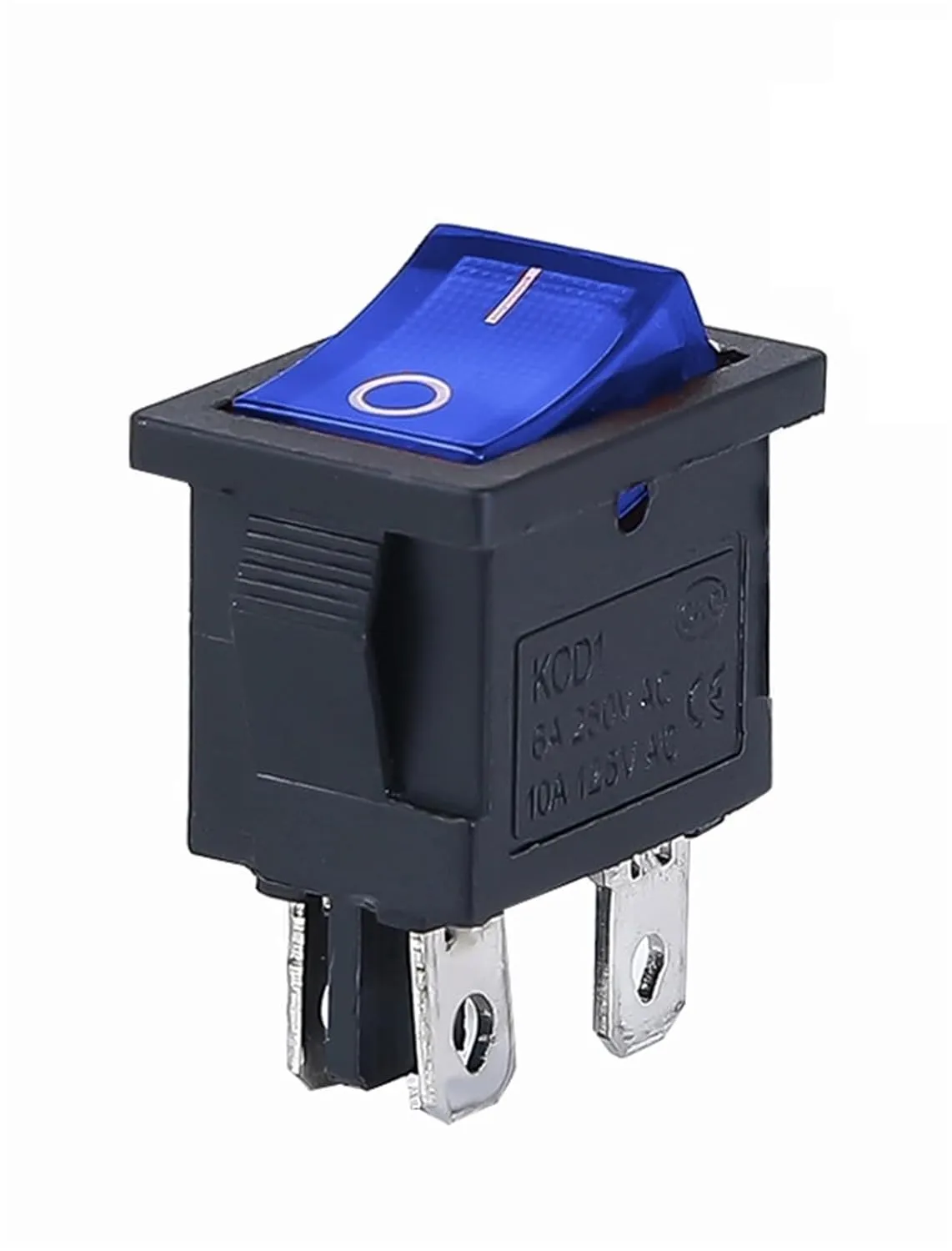PURYN 5Pcs KCD1 Boat Car Rocker Switch 6A/10A 250V/125V AC ON-Off on-Off-on 250VAC 6A 125VAC 10A with Led Light 220V(4PIN B with lamp)