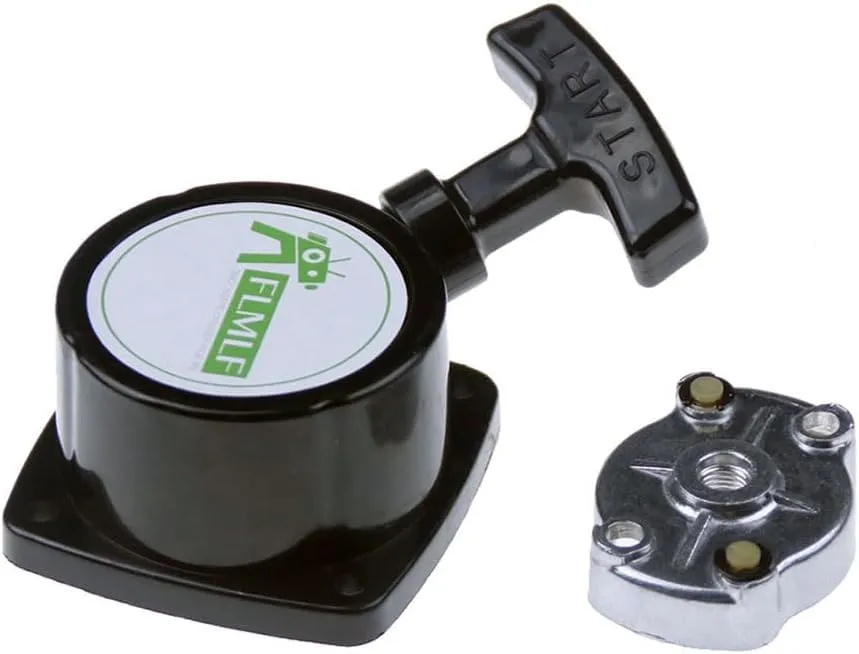 Rc Marine 26cc 29cc 30cc Engine Pull Starter for Zenoah CY RCMK QJ BWS Rc Racing Boat Parts Distance Between Mounting Holes is 50mm (Black)