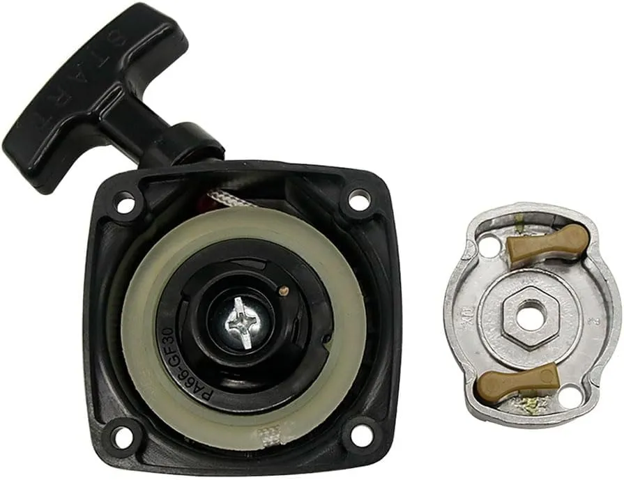Rc Marine 26cc 29cc 30cc Engine Pull Starter for Zenoah CY RCMK QJ BWS Rc Racing Boat Parts Distance Between Mounting Holes is 50mm (Black)