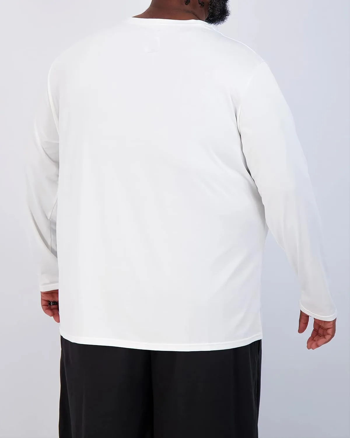 Real Essentials 3 Pack: Men’s Big & Tall Tech Stretch Long-Sleeve & Short-Sleeve Dry-Fit T-Shirt (3XT-5XT)