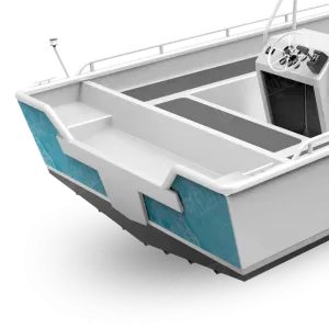 Realtree WAV3 Light Blue Fishing Boat Transom Camo Vinyl Wrap