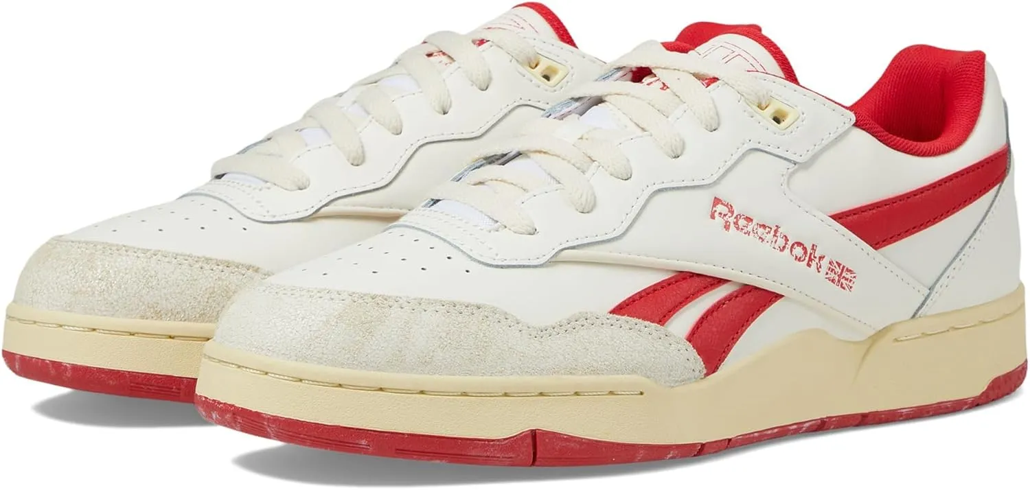 Reebok Unisex BB 4000 II Sneaker, Chalk/Weathered White/Vector Red, 10 US Men