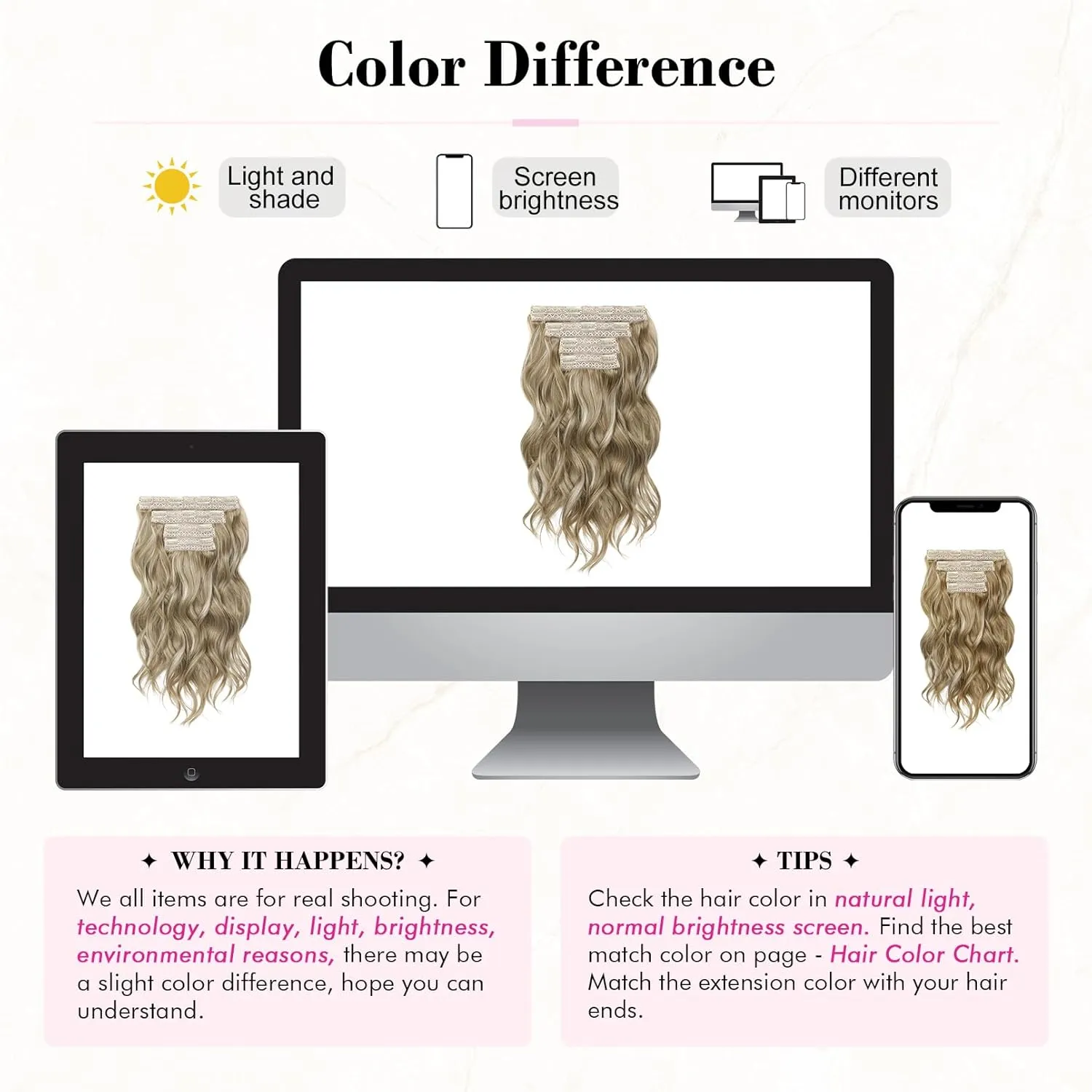 REECHO 14" Short Beach Wavy Hair Extensions - 4PCS Clip in Invisible Lace Weft Natural Soft Hairpieces for Women - Dark Ash Brown With Highlights