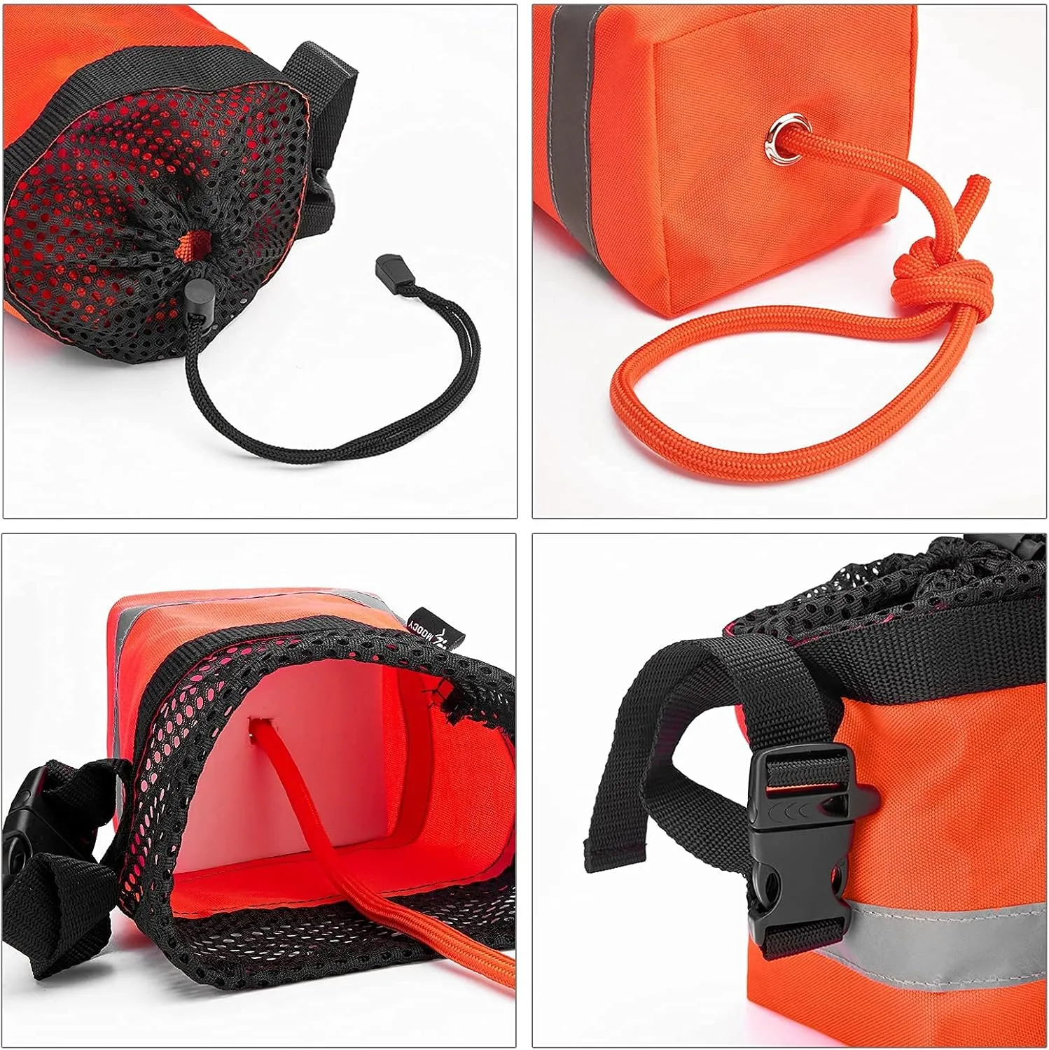 Rescue Throw Bag with 50/100 Feet Floating Line,Emergency Throw Bag with Whistle Buckle for Kayaking and Rafting,Safety Equipment for Raft and Boat