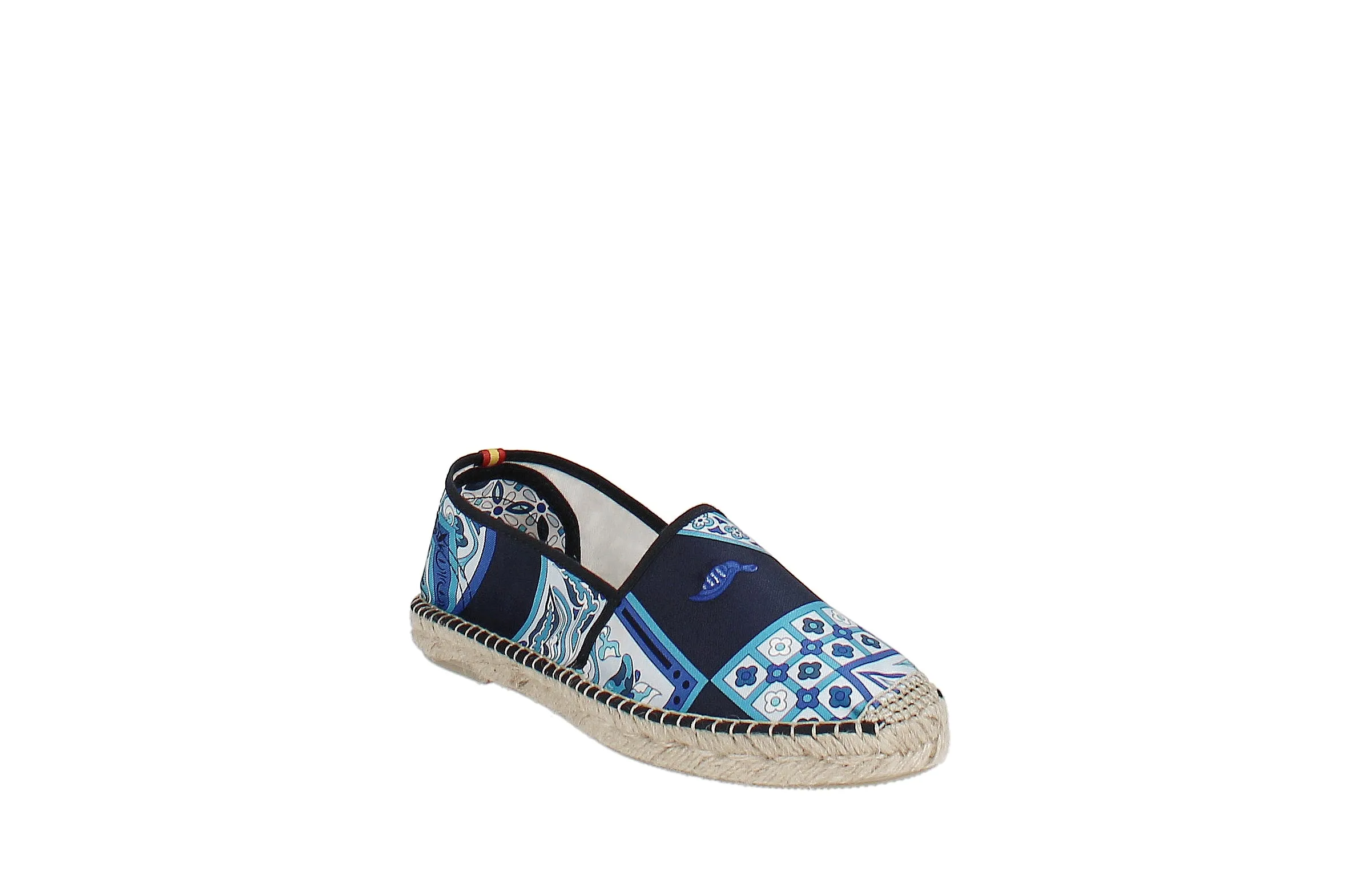 Respoke Women's Luna Toyo Printed Espadrille Flats BLUE/ BLACK 39/9