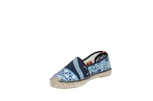 Respoke Women's Luna Toyo Printed Espadrille Flats BLUE/ BLACK 39/9