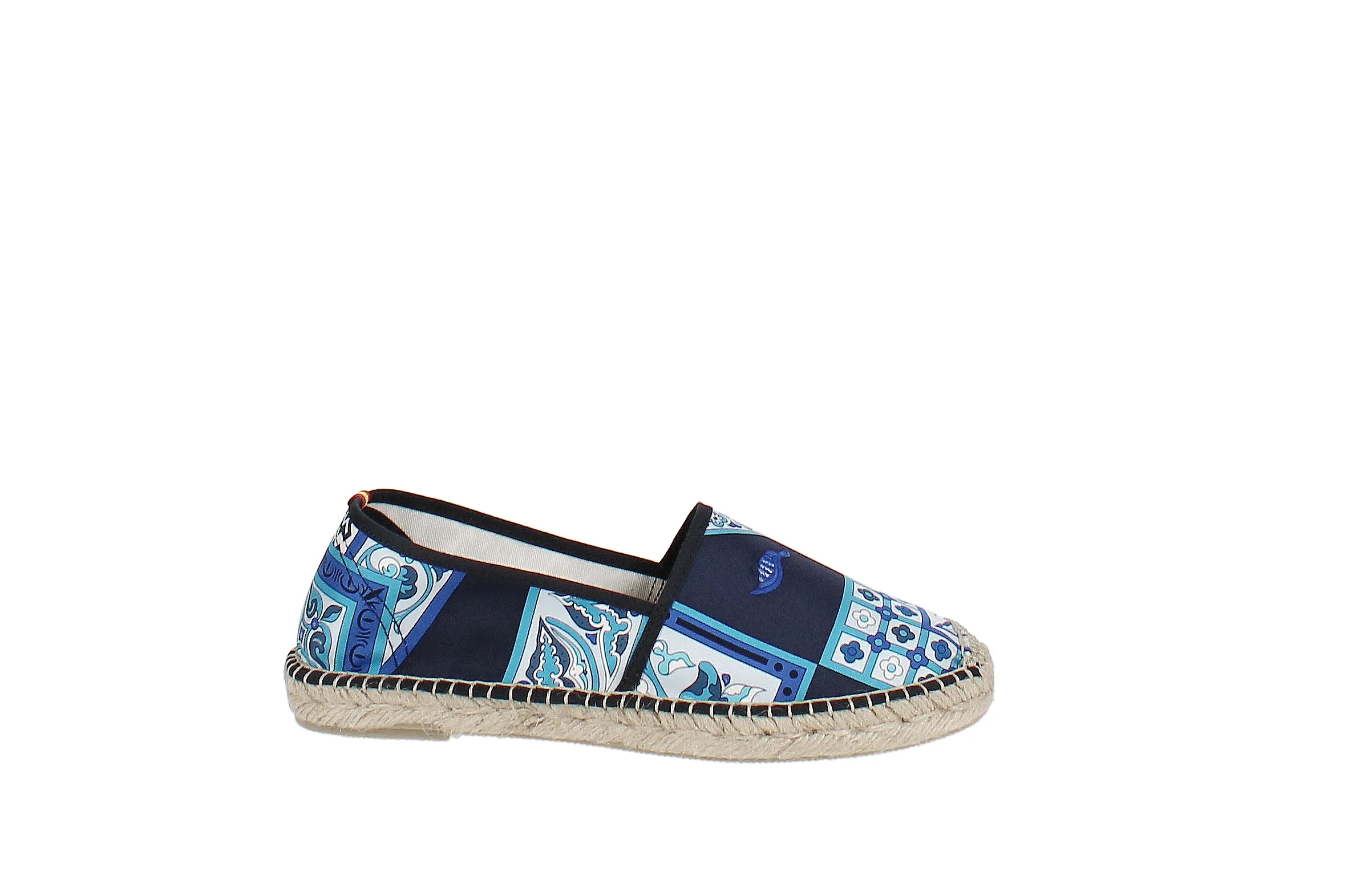 Respoke Women's Luna Toyo Printed Espadrille Flats BLUE/ BLACK 39/9