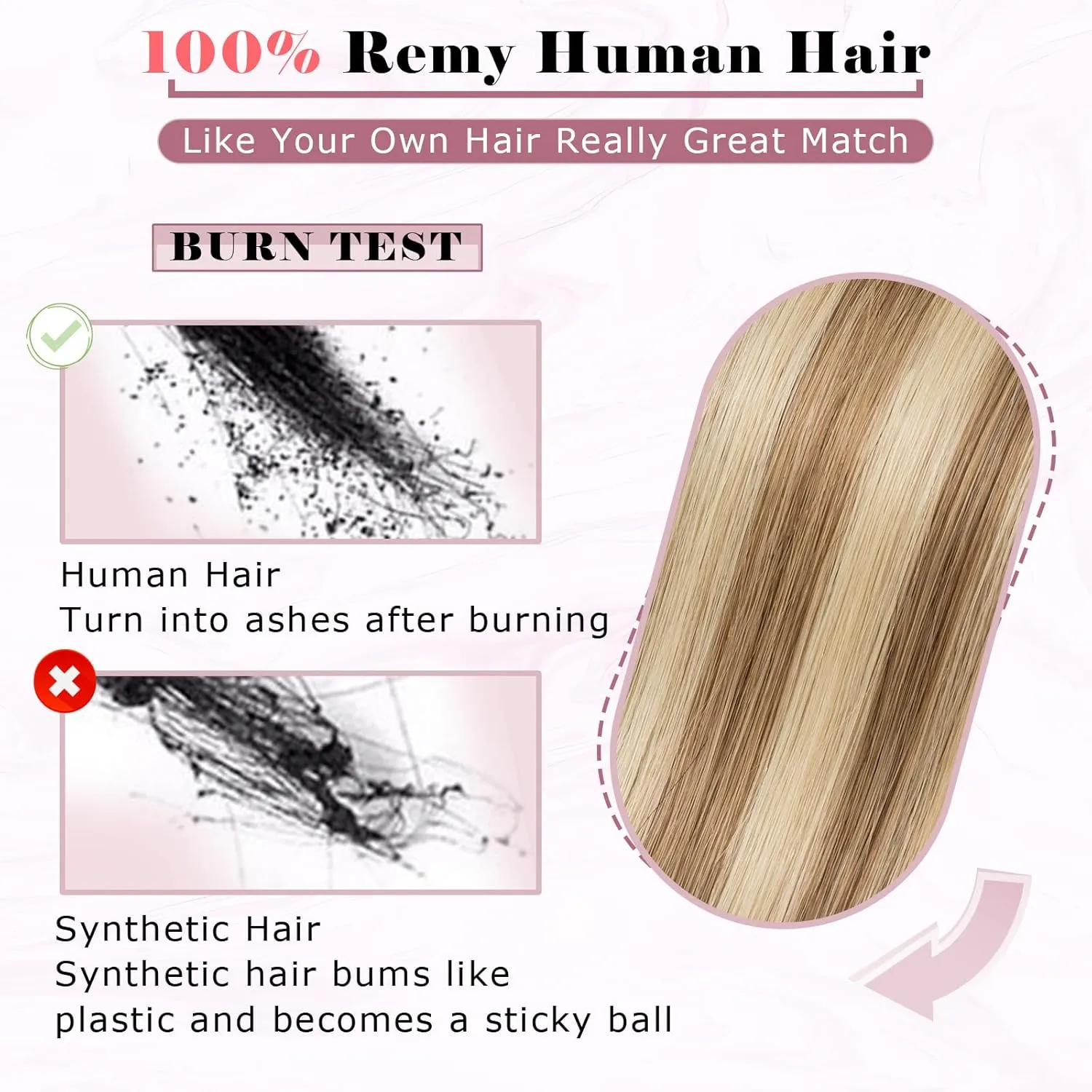 Rich Choices Clip in Short Hair Extensions 100% Real Remy Human Hair Invisible Mini HairPieces for Thinning Women and Men 6 Inch Medium Brown&Dark Blonde