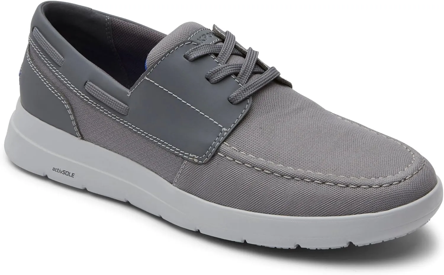 ROCKPORT Mens Truflex Cayden Boat Shoes Grey 12M